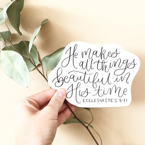 He makes all things beautiful in His time! 💕 He Has Made Everything Beautiful In Time Tattoo, In His Time He Makes All Things, He Makes Everything Beautiful In Time, He Makes All Things Beautiful In His, Ecclesiastes 3 11 Tattoo, He Makes All Things Beautiful, Ecclesiastes 3, All Things Beautiful, In His Time