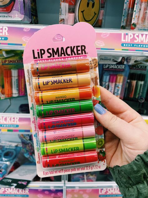 Lip Smackers Aesthetic, Candy Lips, Tropical Punch, Strawberry Kiwi, Lip Smackers, Vsco Girl, Oatmeal Cookies, Photo Inspo, Cotton Candy