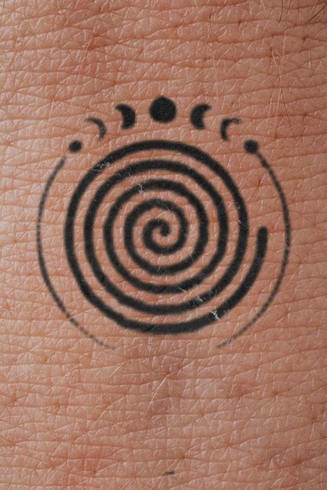 3 Spiral Symbol, Evolve Symbol Tattoo, Life Spiral Tattoo, Sacred Spiral Tattoo, Spiral Meaning Spiritual, Spiral Moon Tattoo, Spiral Of Life Tattoo, Pachamama Tattoo Symbol, The Spiral Tattoo