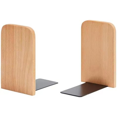 PRICES MAY VARY. [bookends support] Made of premium walnut wood, heavy sturdy metal on the bottom. Thick material and add the breath of nature for your desk. [non-slip-foam pad]4 black pads on the bottom to keep scratches in minimum and prevent slipping. [save more space] The "L" shaped design gives you more space for books on your shelf because it can go right at the edge of the shelf. Great gift for organizing books, movies, DVDs,documents,video games for people who enjoy reading. [classic mod Desktop Bookshelf, Oliver Wood, Wood Bookends, Wood File, Wooden Bookends, Wood Plugs, Book Stand, Book Stands, Work Space Organization