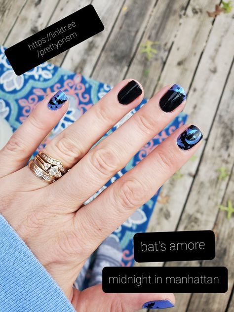 Bats Amore Colorstreet Combo, Business Pages, Color Street Nails, Color Street, Halloween Nails, Sapphire Ring, Nail Art, Nails, Color