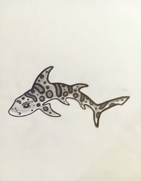 Leopard Shark Drawing, Leopard Shark Tattoo, Cardboard Shark, Aaa Tattoo, Shark Painting, Leopard Shark, Planning Sheet, Shark Drawing, Circle Tattoo