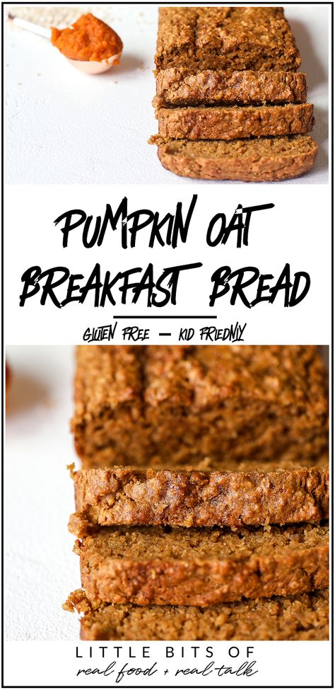 Pumpkin Bread Recipe Healthy, Oat Breakfast, Bread Pumpkin, Pumpkin Puree Recipes, Healthy Pumpkin Bread, Pumpkin Oats, Breakfast Bread Recipes, Egg Bake, Breakfast Bread