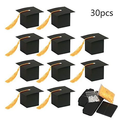 KATOOM Graduation Candy Boxes, 30pcs Doctoral Cap Shaped ... https://www.amazon.co.uk/dp/B07P6GVL46/ref=cm_sw_r_pi_awdb_t1_x_H8TADbN03XMND Diy Grad Cap, Grad Decor, Graduation Box, Highschool Graduation, Grad Party Favors, Diy Graduation Gifts, Senior Graduation Party, Graduation Crafts, Graduation Party Centerpieces