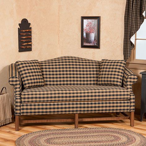 74" Classic Camelback Sofa Country Couches, Country Style Sofas, Camelback Sofa, Country Sofas, Country Living Room Furniture, Arranging Bedroom Furniture, Primitive Living Room, Small Bedroom Furniture, Diy Living Room Decor