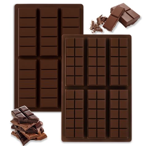 PRICES MAY VARY. Great Value Set: You will receive 2 pieces of chocolate bar molds in different styles, each with 6 chambers, and the sufficient quantity allows you to make more chocolate bars at the same time. High Quality Materials: This chocolate bar mold is made of high-quality food-grade silicone material, which is safe and reliable, cold and heat resistant, easy to clean, reusable and long-lasting. Suitable Size: The size of this chocolate mold is about 25.5 x 17 x 1.4 cm / 10 x 6.7 x 0.55 Dubai Chocolate, Pistachio Chocolate, Chocolate Bar Molds, High Quality Food, Chocolate Bars, Chocolate Molds, Silicone Material, Food Grade Silicone, Chocolate Bar