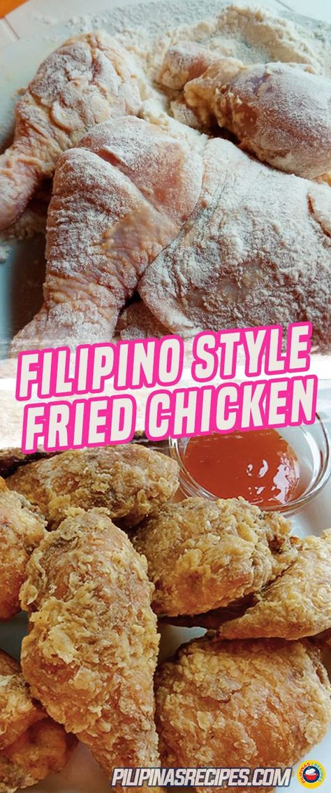 Filipino Fried Chicken Recipe, Filipino Fried Chicken, Rustic Catering, Ulam Recipe, Filipino Dish, Pinoy Recipes, Filipino Foods, Philippines Food, Fried Chicken Recipe