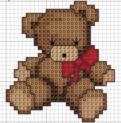 Record Cross Stitch, Stitch Teddy, Crochet Blanket Stitch Pattern, Cross Stitch Fonts, Cross Stitch For Kids, Cross Stitch Christmas Ornaments, Animal Cross Stitch Patterns, Pola Kristik, Mini Cross Stitch