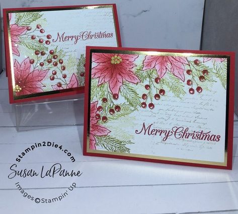 Poinsettia Dies, Poinsettia Cards, Stamped Christmas Cards, Stampin Up Project, One Sheet Wonder, Christmas Poinsettia, Stampin Up Christmas, Cards Christmas, Some Cards