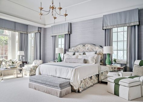 Tori Rubinson's Colonial Parkway - The Glam Pad Tori Rubinson, Interior Design Blogs, Glam Pad, Tuscan Home, Phillip Jeffries, Custom Chandelier, Creative Styling, Bedroom Interiors, Bedroom Bliss