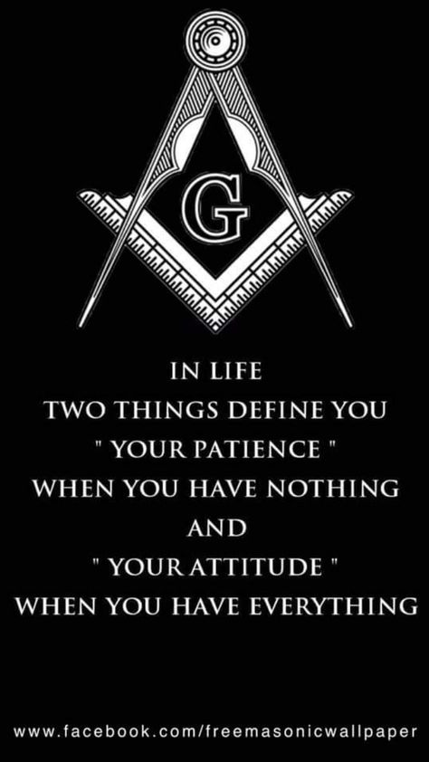 Freemasonry Art, Freemason Quotes, Masons Masonry, Freemasonry (masonry), Freemasonry Symbols, Famous Freemasons, Two Things Define You, Masonic Art, Masonic Freemason