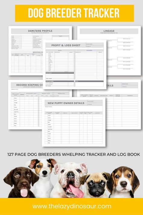 Whelping Charts Free Printable, Dog Breeder Setup, Whelping Supplies List, Puppy Kit From Breeder, Dog Breeders Kennels, Dog Whelping, Breeder Puppy Packs For New Owners, Pet Room Decor, Breeding Business