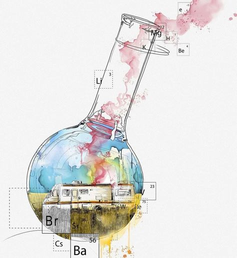 Chemistry Drawing, Lab Chemistry, Science Lab Decorations, Pharmacy Art, Breaking Bad Art, Chemistry Posters, Chemistry Art, Biology Art, Art Fan