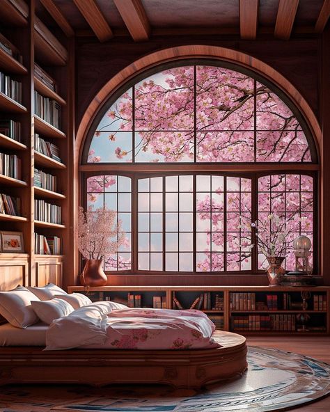 Library Waiting Room Shifting, Fantasy Room Art, Bedroom Ideas Maximalist, Cozy Bedroom Minimalist, Library Apartment, Fantasy Living Room, Fantasy Apartment, Library Layout, Spring Room