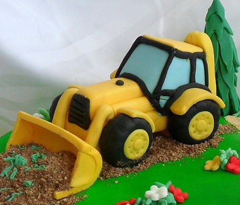 excavator fondant cake topper Bulldozer Cake, Excavator Cake, Dump Truck Cakes, Digger Cake, Tractor Cake, Construction Cake, Truck Cakes, Farm Cake, Kids Cakes