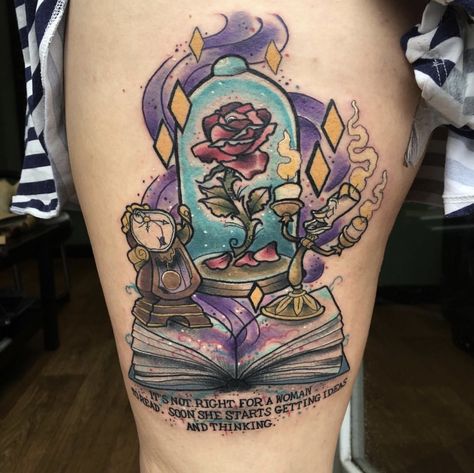 Beauty And The Beast Book, Beauty And The Beast Rose Tattoo, The Beast Tattoo, Beast Tattoo, Beauty And The Beast Tattoo, Beauty And The Beast Rose, Bookish Tattoos, Book Tattoo, Tattoo Outline