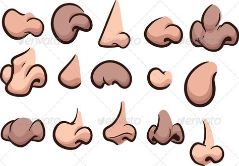 A variety of cartoon noses. Vector clip art illustration. Each on a separate layer. EPS10 file included. Cartoon Noses, Caricature Tutorial, Cartoon Faces Expressions, رسم كاريكاتير, 3d Karakter, Caricature Art, Caricature Sketch, Drawing Cartoon Faces, Cartoon Style Drawing