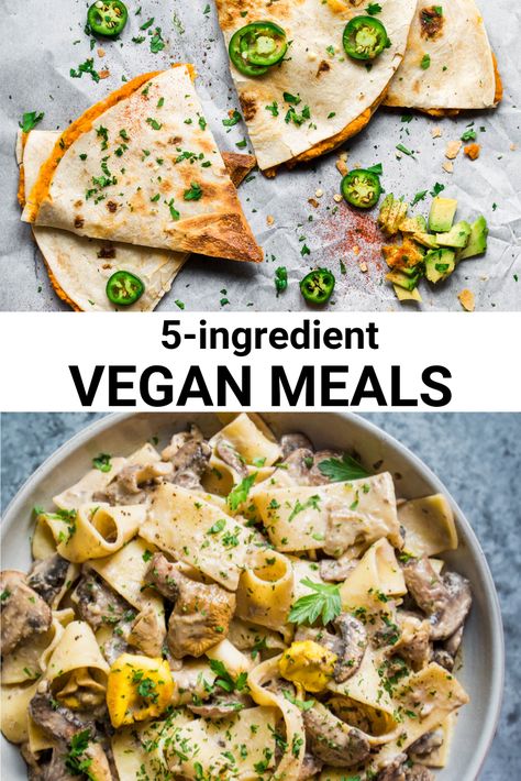 Vegetarian 5 Ingredient Recipes, Rainbow Plant Life, Dinner Vegan, Vegan Style, Easy Vegan Dinner, Veggie Delight, Vegan Main Dishes, Vegan Pasta, Vegan Meals