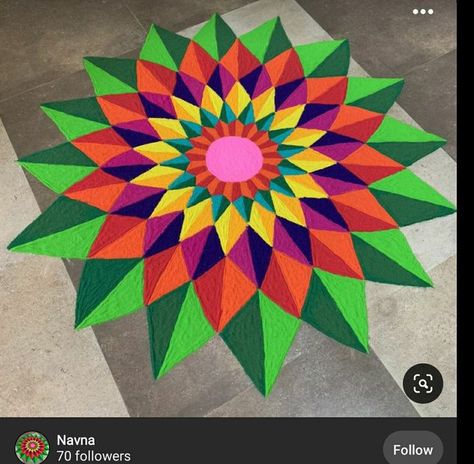 3d Rangoli Designs Creativity, Choti Diwali Rangoli, Free Hand Rangoli Designs With Colours, Abstract Rangoli, 2023 Rangoli, Drawing Rangoli, 3d Rangoli, Simple Flower Rangoli, Poster Rangoli