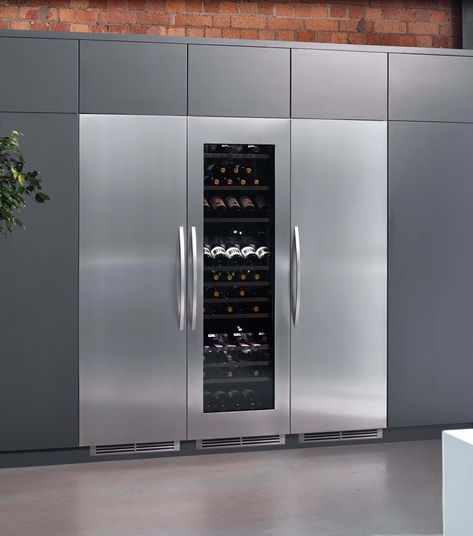 Built In Freezer, Integrated Wine Cooler, Built In Kitchen Appliances, Built In Fridge Freezer, Wine Cooler Fridge, Large Fridge Freezer, Larder Fridge, Wine Glass Shelf, Built In Wine Cooler