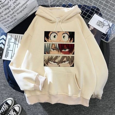 Pretty Sweatshirts, Mens Hoodies Casual, Aot Manga, Eye Hoodie, Anime Weeb, Streetwear Male, Loose Hoodie, Anime Inspired Outfits, Cartoon Sweatshirts