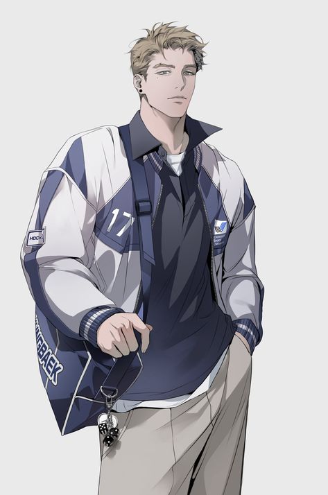 Jock Oc Male, Guy Full Body Pose, Anime Guy Full Body Pose, Anime Athlete, Date Night Outfits, Anime Guy, Fancy Dinner, Guy Drawing, Coffee Date