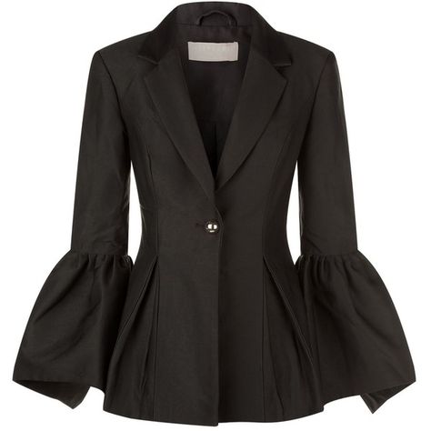 Keepsake the Label Revolve Flared Sleeve Blazer ($285) ❤ liked on Polyvore featuring outerwear, jackets, blazers, structure jacket, oversized jackets, blazer jacket, bell sleeve jacket and mini jacket Blazer Abaya, Mini Jacket, Technical Jacket, Jacket Ideas, Dramatic Sleeves, Big Sleeves, Structured Jacket, Jacket Fabric, Circle Dress