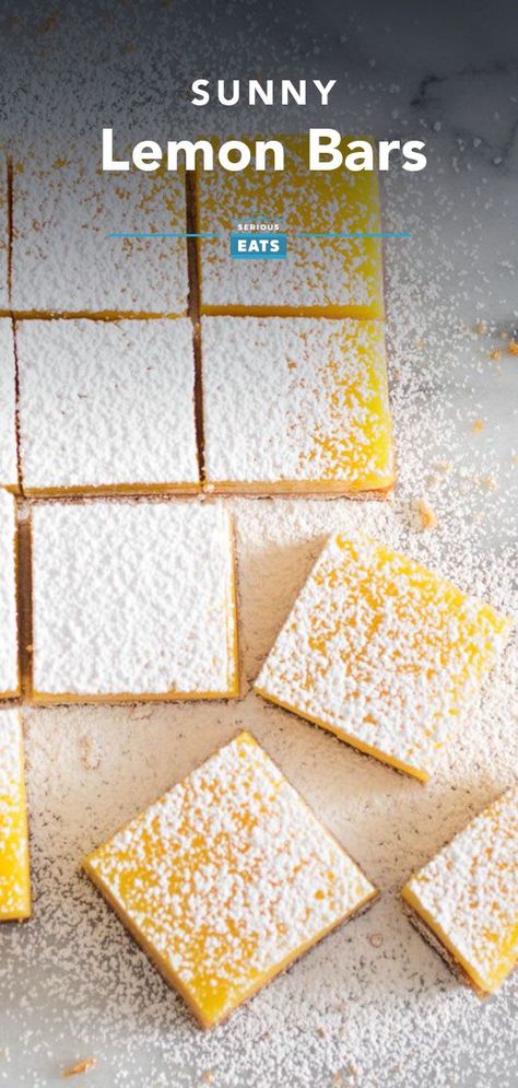 A cross between lemon curd and lemon meringue pie that's like sunshine in every bite. #Lemon #Dessert #Easter #SeriousEats Dessert Recipes Bars, Lemon Squares Recipe Easy, How To Make Tart, Easy Lemon Bars, Lemon Squares Recipe, Lemon Bars Easy, Citrus Recipes, Lemon Dessert, Lemon Bars Recipe