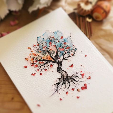 Tree Of Life Tattoo Flash Collection Tree Of Life Sleeve Tattoo, Fall Tree Tattoo, Bodhi Tree Tattoo, Bodhi Tattoo, Tree Of Life Tattoo Feminine, Tree Of Life Tattoo Design, Fall Leaves Tattoo, Bright Tattoos, Family Tree Tattoo