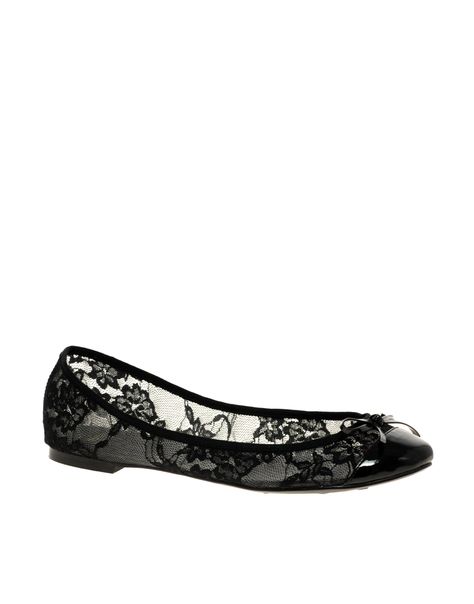 $39.39 So cute Black Lace Flats, Flat Lace Up Shoes, Lace Ballet Flats, Lace Flats, Feminine Romantic, Asos Shoes, Ballerina Shoes Flats, Ballet Slippers, Ballet Pumps