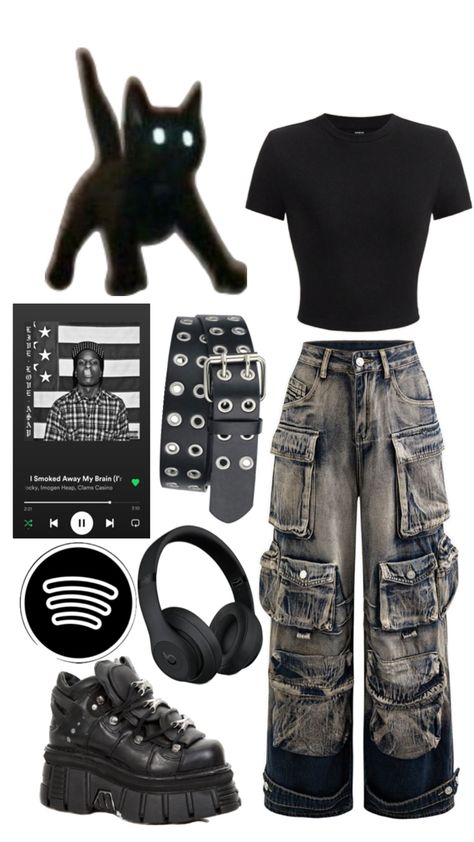 Asthetic Cloths Idea, Grudge Aesthetics Outfits, Grudge Aesthetics, Aesthetics Outfits, Grunge Fits, Alt Outfits, Clothing Design Sketches, Trendy Outfits For Teens, Emo Outfits