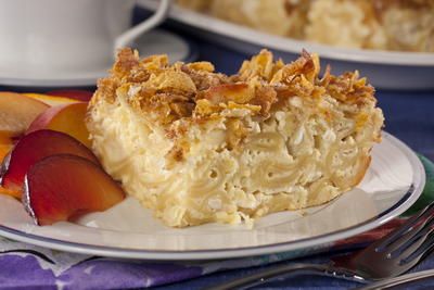 Pineapple Noodle Pudding | MrFood.com Pineapple Kugel, Noodle Pudding, Mr Food Recipes, Noodle Kugel Recipe, Kosher Food, Jewish Holiday Recipes, European Dishes, Tropical Twist, Jewish Recipes