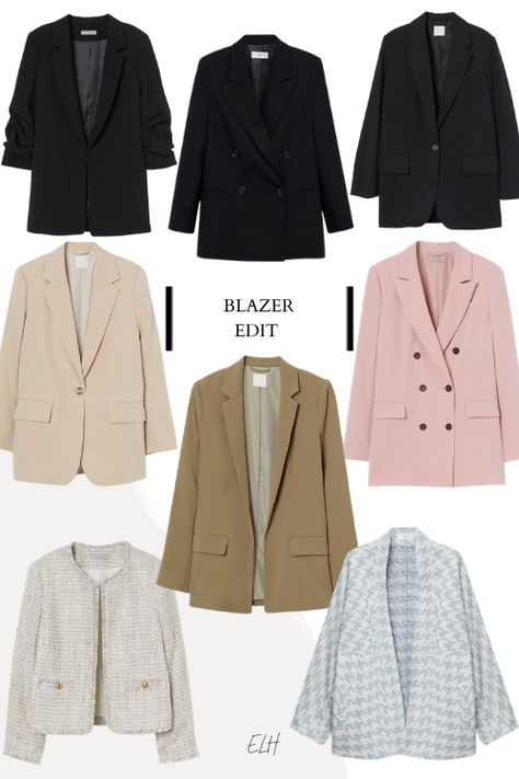 Chic H&m Blazer For Workwear, H&m Blazer, H&m Tailored Classic Blazer, Classic Spring Blazer By H&m, Tailored H&m Blazer, H&m Blazer Women, Boyfriend Blazer, Mango Fashion, Blazer Set