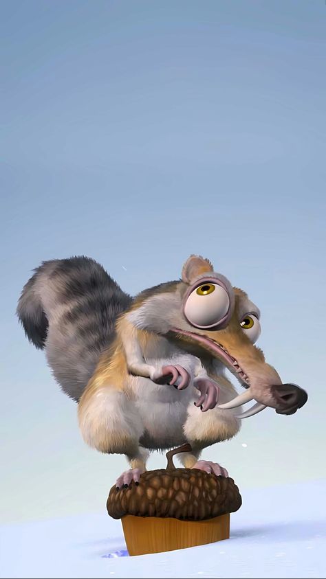 #iceage Ice Age Wallpaper, Ice Age Funny, Scrat Ice Age, Ice Age Squirrel, Morty Drawing, Rick And Morty Drawing, Ice Age, Cute Poster, Rodents