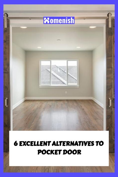 Pocket doors are a good solution for doorways in many situations, for example, to close off a room occasionally but allow continuity and connection between rooms when the doors are open. However, they aren’t for everyone, and if you’ve moved into a home with pocket doors you aren’t a fan of, you might be wondering what you can replace them with. Here we discuss the advantages and disadvantages and uncover the alternatives to pocket doors. Interior Doors For Large Openings, How To Install A Pocket Door In An Existing Wall, Replacing Pocket Doors, Doors To Close Off A Room, Door Ideas For Large Opening, How To Close Off An Open Room, How To Close Off A Room With No Door, Door To Close Off Hallway, Double Pocket Doors Living Room