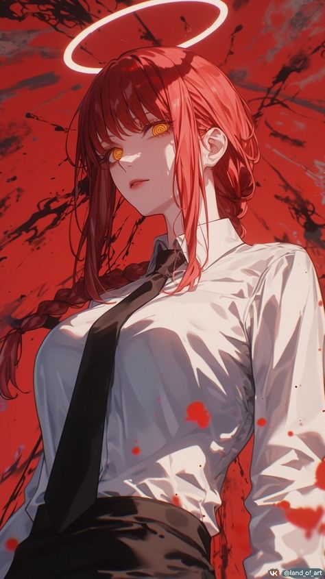 Did you like the art and want it in higher resolution? Follow the link and check out the album - https://t.me/arttach Makima Aesthetic Core, Makima Sketch, Makima Chainsawman, I Want Her, Iphone Wallpaper Pattern, Girls With Red Hair, Anime Wallpaper Phone, Digital Art Anime, Darling In The Franxx