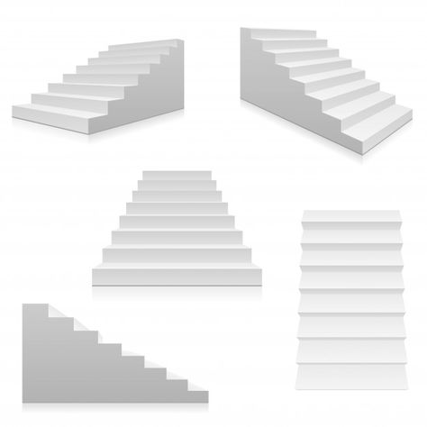 Stairs 3d, Stairs Canopy, Cantilever Stairs, Carpet Staircase, Stair Art, White Stairs, Bobs Furniture, Building Stairs, Interior Staircase