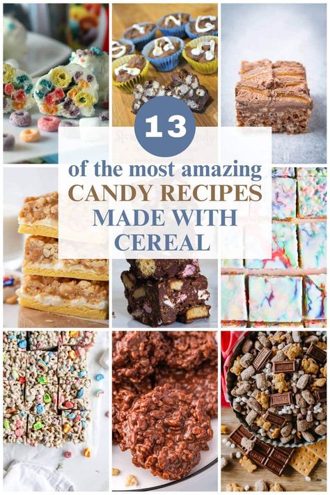 Candy Made With Cereal: Krispies, Flakes, Pebbles, Oatmeal - Recipe Idea Shop Desserts Using Cereal, Cereal Candy Recipes, Pay Day Bars, Slow Cooker Candy Recipes, Mars Bar Cake, Cornflake Candy, Kix Cereal, Slow Cooker Candy, Pebbles Cereal