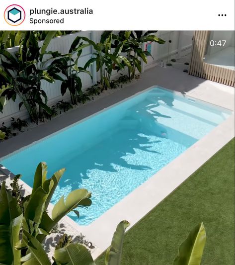 Small Pools Backyard Inground, Small Garden Pool, Small Inground Pool Ideas, Small Pools Backyard, Piscinas Pequeñas, Garden Pool Design, Small Inground Pool, Small Backyard Pool, Dream Backyard Pool