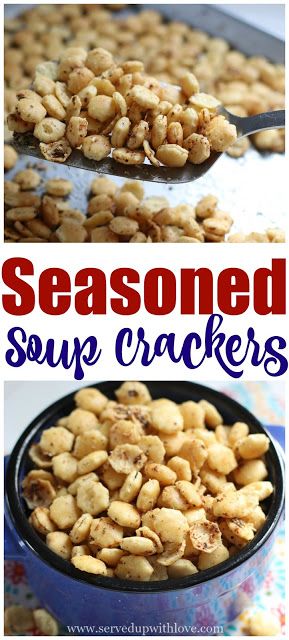 Seasoned Soup Crackers Soup Crackers, Easy Supper Recipes, Healthy Superbowl Snacks, Crackers Recipe, Game Day Snacks, Cracker Snacks, Savory Soups, Cracker Recipes, Supper Recipes