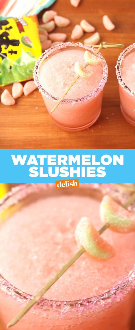 Watermelon Slushies, Alcoholic Slushies, Smirnoff Watermelon, Sour Patch Watermelon, Watermelon Gummies, Special Drinks, Slushie Recipe, Watermelon Drink, Nutribullet Recipes