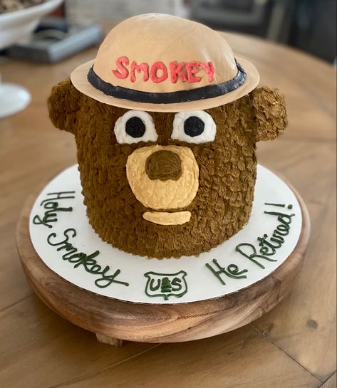 Smokey Bear, Bear Cake, Smokey The Bears, Bear Cakes, Baking, Cake