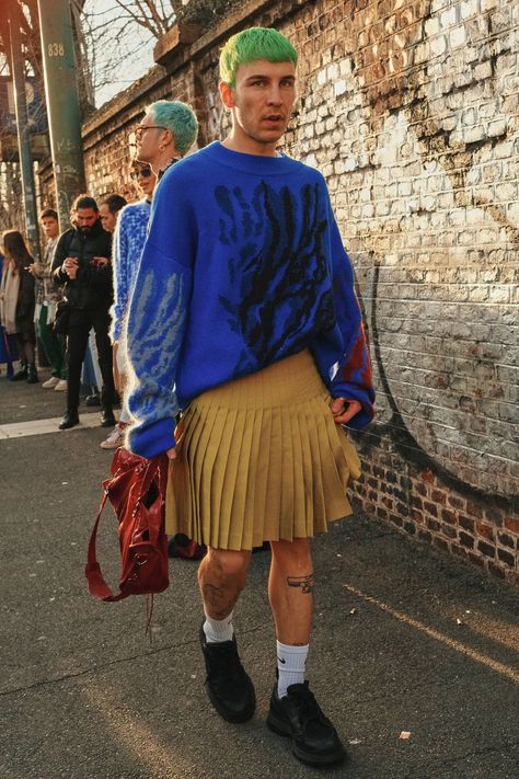 Guys In Skirts, Men Fashion Week, Gender Fluid Fashion, Kilt Outfits, Genderless Fashion, Trendy Boy Outfits, Queer Fashion, Fashion Project, Spock