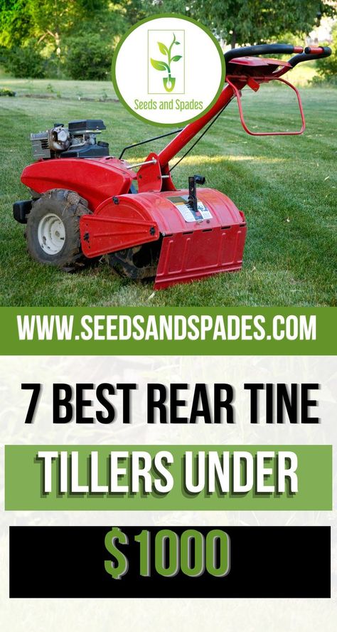 A tiller is essential for breaking new ground for a garden or lawn, and a rear-tine model packs the power you need to get the job done fast and well. While many rear tine tillers can be an expensive investment, you don’t have to drop a lot of cash to get a quality machine that produces excellent results. In this article, we’ll be covering the details of our 7 picks for the title of best rear tine tillers under $1000. Let’s get started! #reartinetillers #tillers #besttillers Garden Tiller, Best Hand Tools, Power Tiller, Breaking New, Gardening Gear, Sustainable Community, Starting A Garden, Garden Equipment, Healthy Garden