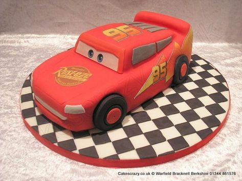 Lighting Mcqueen Cake, Car Shaped Cake, Shaped Birthday Cake, Lightning Mcqueen Cake, Mcqueen Cake, Shaped Cakes, Mug Cake Microwave, Cars Lightning Mcqueen, Shaped Cake