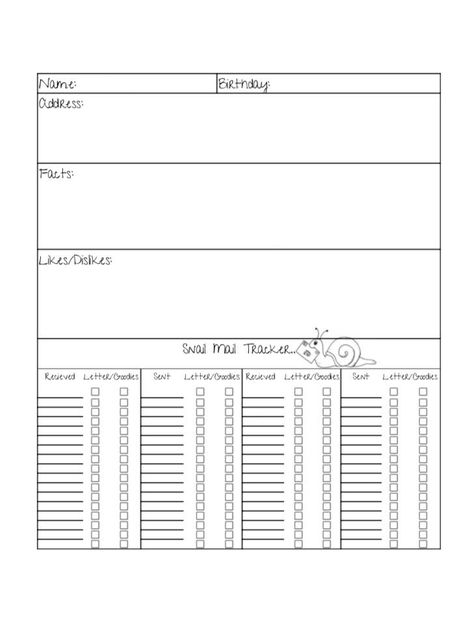 Free Printable Pen Pal Tracker, Penpal Tracker Printable, Free Penpal Printables, Penpal Tracker, Penpal Printables, Pen Pal Tracker, Snail Mail Printables, Filofax Printables, Handmade Letters