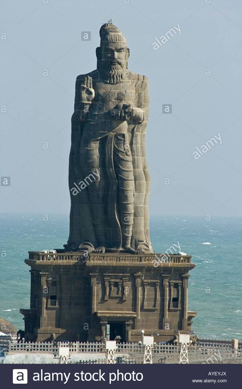 Download this stock image: Thiruvalluvar Statue in Kanyakumari South India - AYEYJX from Alamy's library of millions of high resolution stock photos, illustrations and vectors. Thiruvalluvar Images Hd, Thiruvalluvar Statue In Kanyakumari, Thiruvalluvar Images, Thiruvalluvar Statue, Outline Pictures, Children Drawing, Aesthetic Architecture, Lion Photography, Krishna Flute