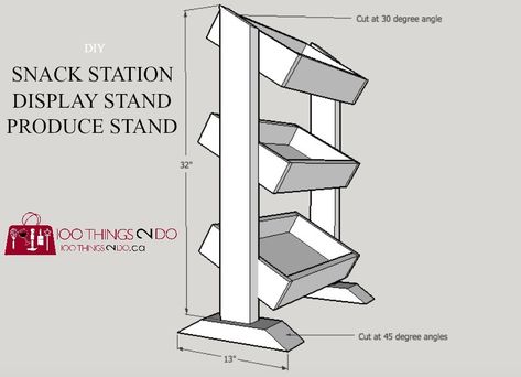 Produce Stand Diy, Diy Produce Stand, Diy Concession Stand, Diy Display Stand, Diy Snack Station, Cookie Display Stand, Farmers Market Display, Cookie Display, Snack Station