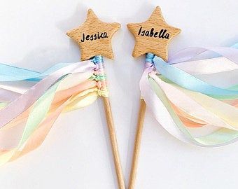 Heart Wand, G Name, Rainbow Fairy, Flower Girl Wand, Wedding Wands, Wooden Wand, Star Wand, Rainbow Fairies, Diy Wand