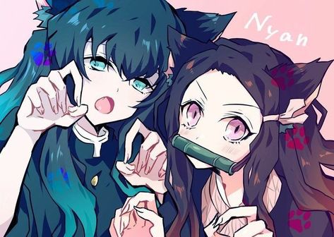 Nyan~ Nezuko Fanart, Loki Poster, Witch Art, Cute Chibi, Attack On Titan Anime, Anime Kawaii, Slayer Anime, Anime Comics, Otaku Anime